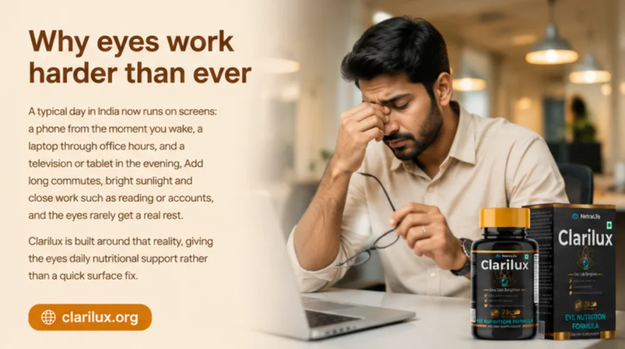 {{OFFER_NAME}} — eyes strained after long hours on screens in India